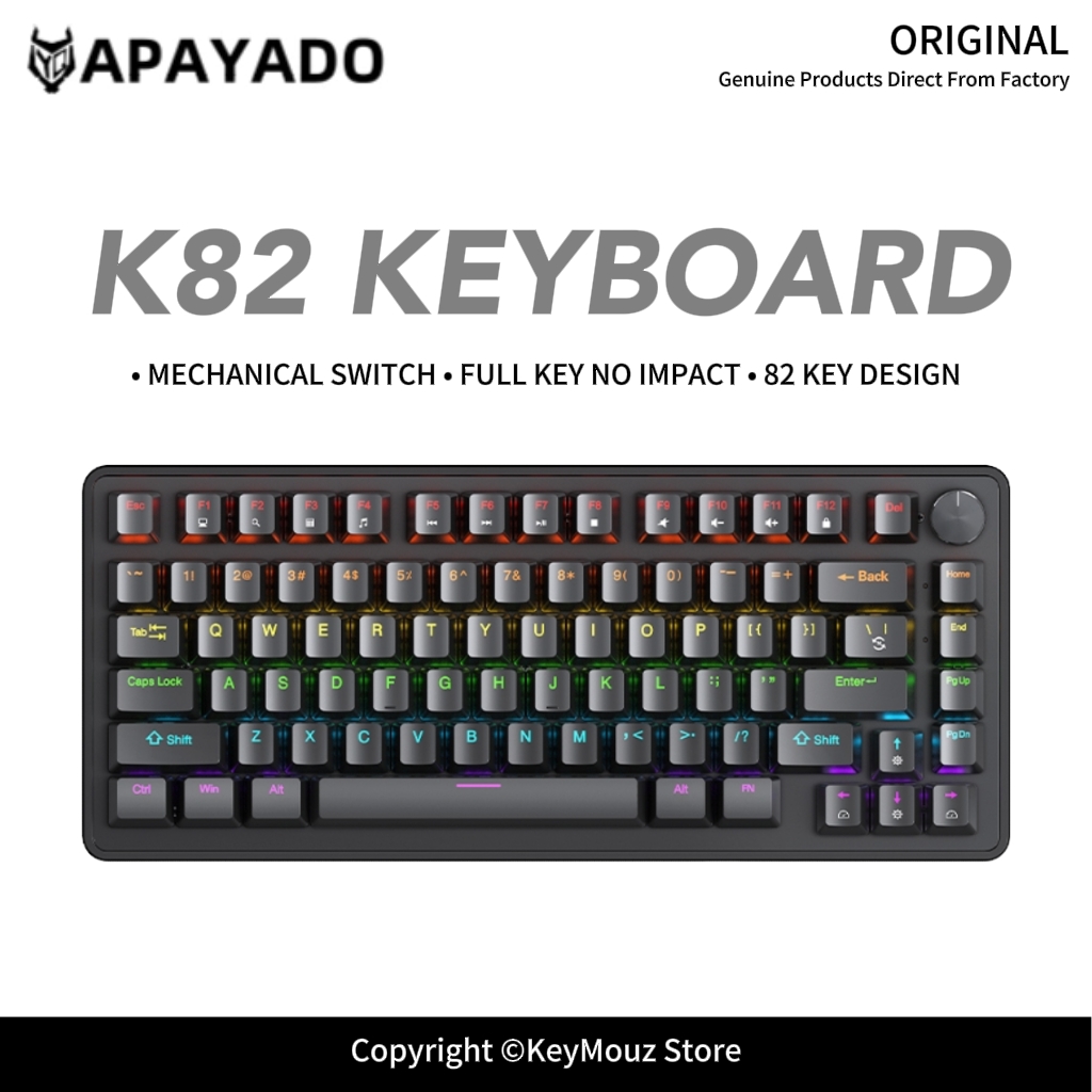 Anti-Ghosting Keyboard - K82 Hot Swappable Wired Mechanical Keyboard