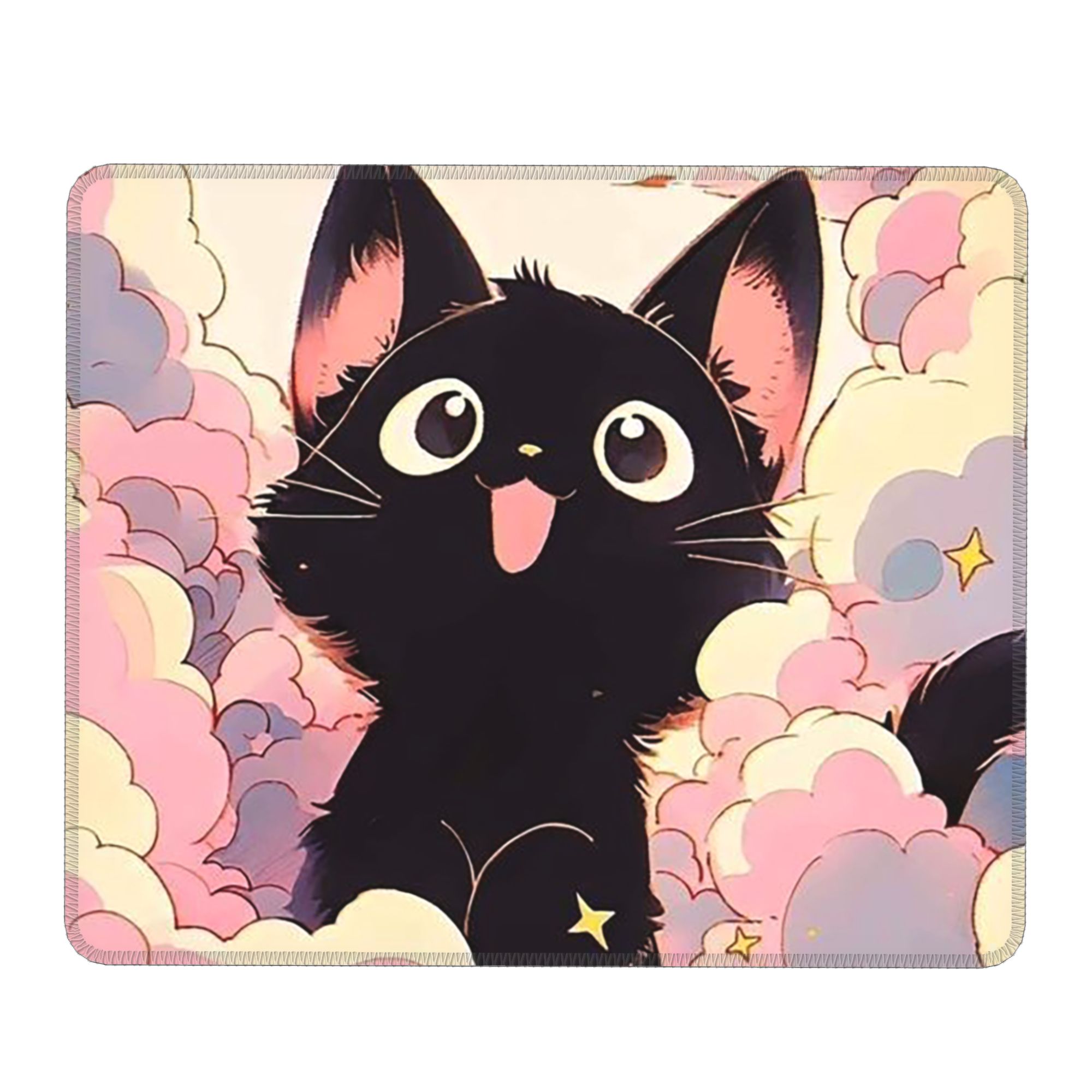 Pc Gaming Cloud - Romantic Black Cat In Cloud Illustration