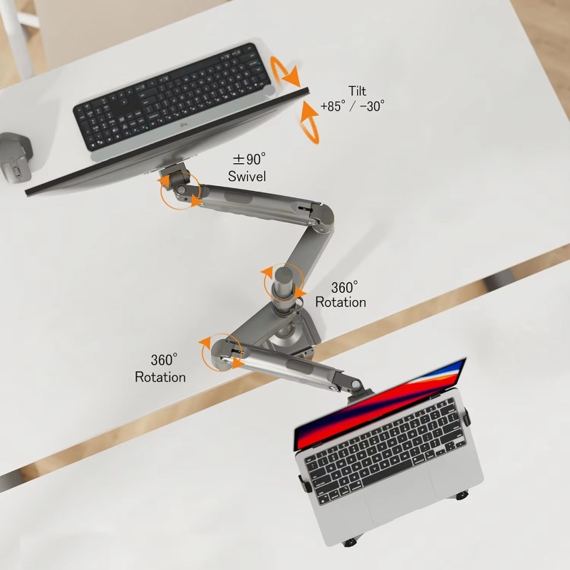 Dual Arm 2 in 1 Combo Laptop M - Dual Monitor Arm 评论和价格