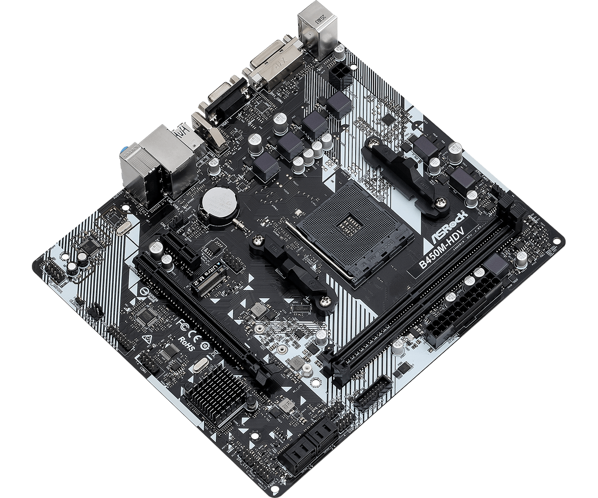 AMD B450 ASROCK B450M-HDV R4.0 - Amd Cpu Ryzen 9 评论和价格