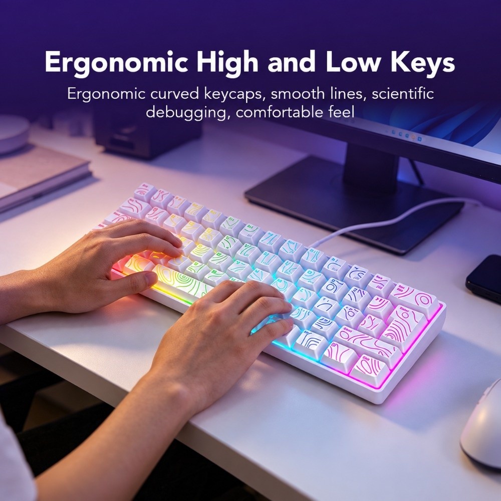 61 Keys Wired Gaming Keyboard  - Anti-Ghosting Keyboard 评论和价格