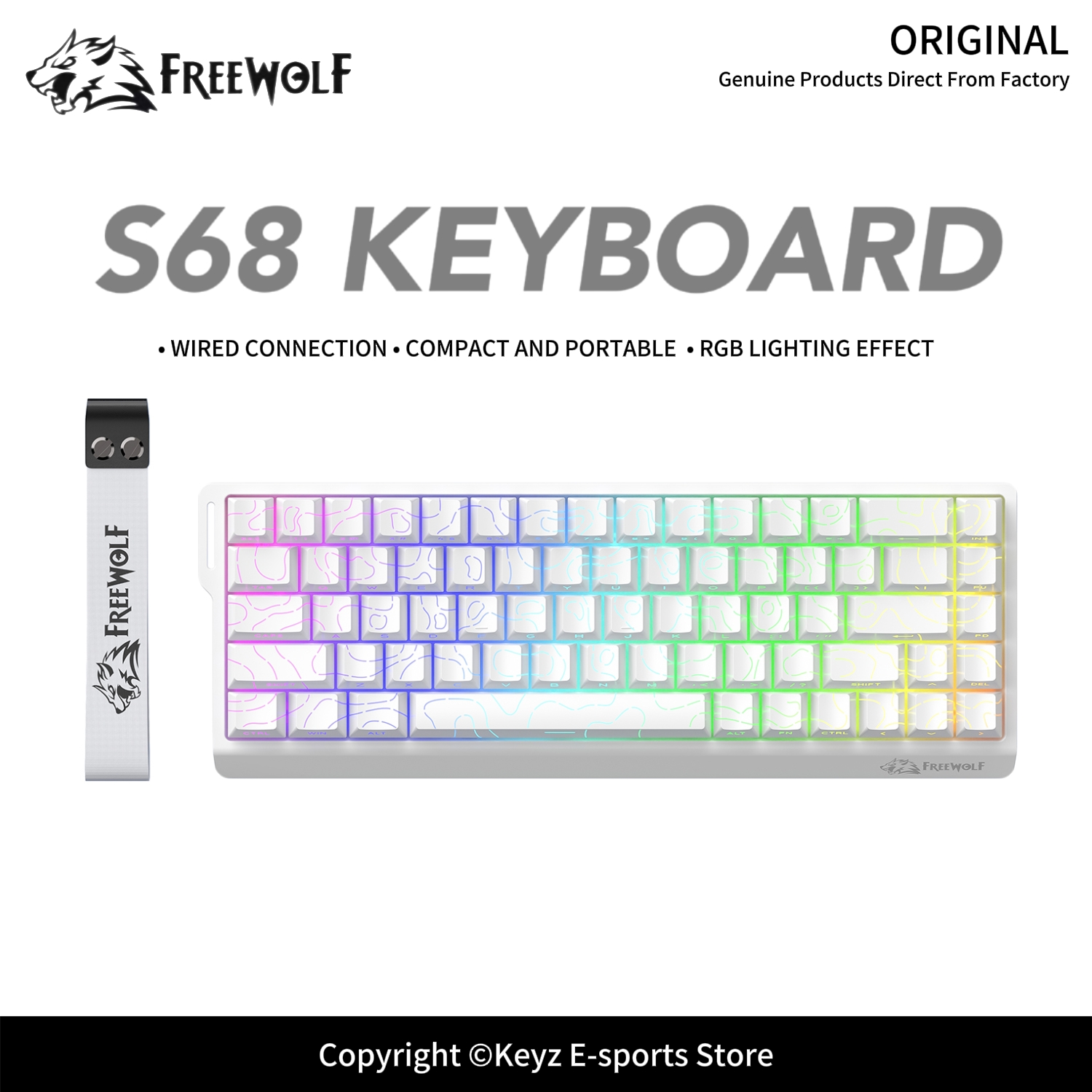 FREEWOLF S68 Wired Gaming Menb - Anti-Ghosting Keyboard 评论和价格