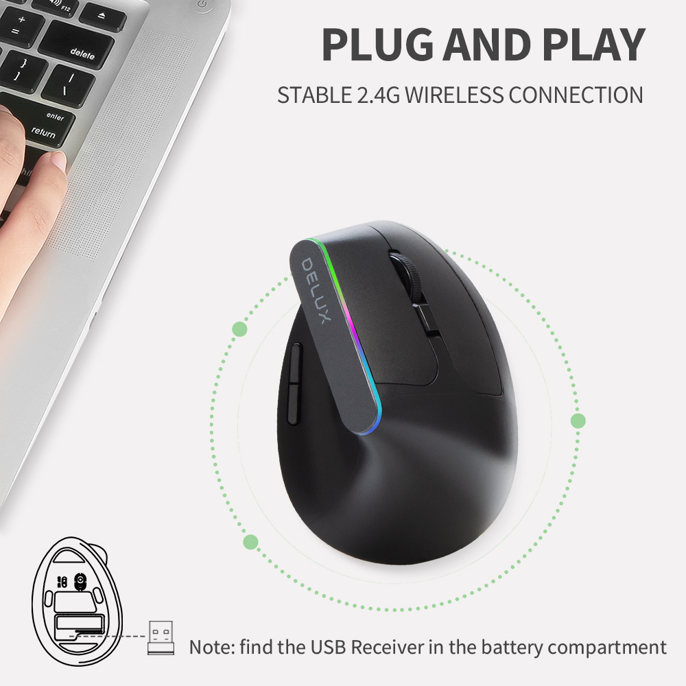 Delux M618C Wireless Silent Er - Pc Gaming Gta 6 评论和价格
