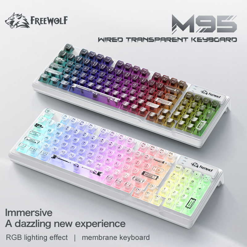 Wired RGB Transparent Keyboard - Anti-Ghosting Keyboard 评论和价格