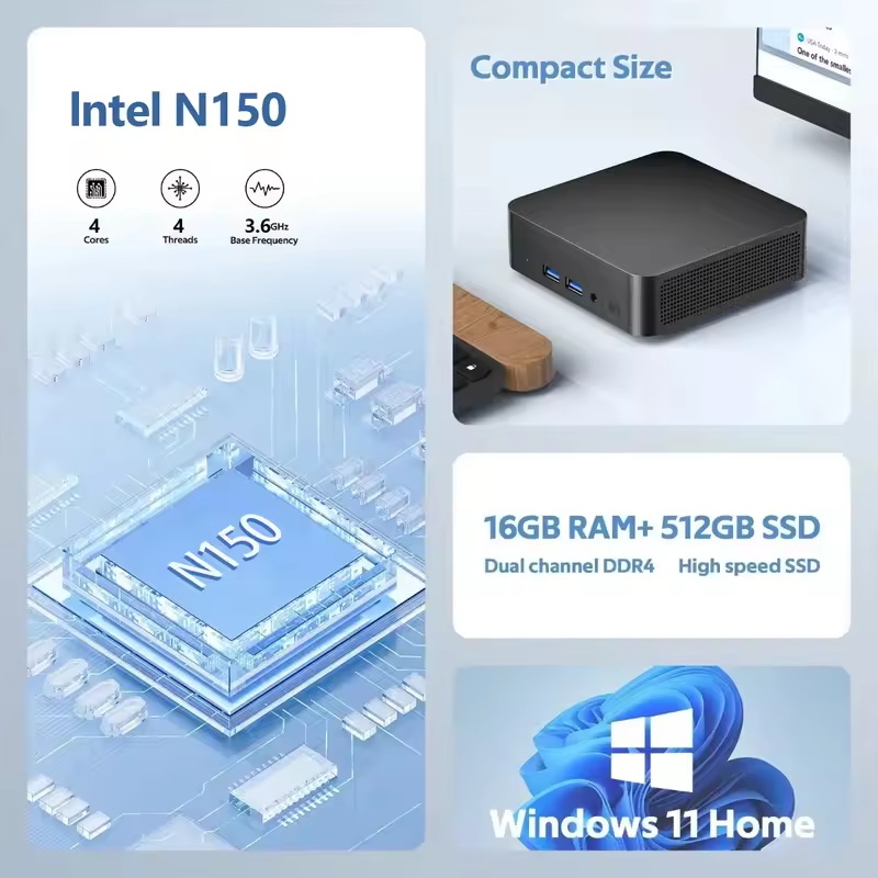 2026 Intel N150 Mini PC Portab - Pc Gaming Ram 32Gb 评论和价格